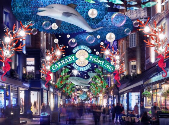 Luci di Natale a Carnaby Street